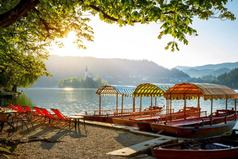 Lake Bled, Pletna boats