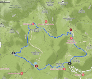 Hike map Planina Laz